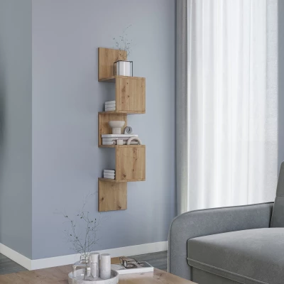 Designová závěsná police GALATEA - dub artisan