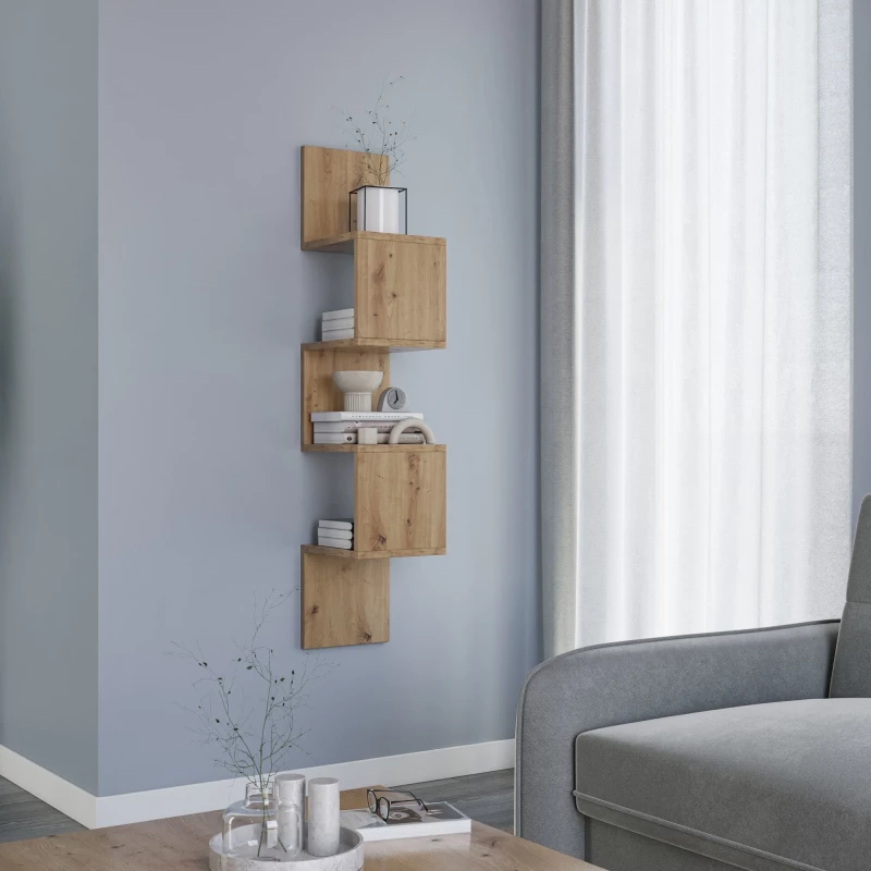Designová závěsná police GALATEA - dub artisan