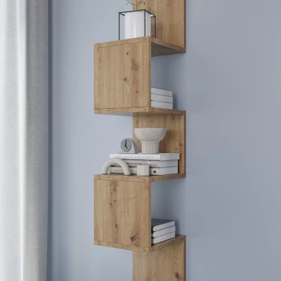 Designová závěsná police GALATEA - dub artisan