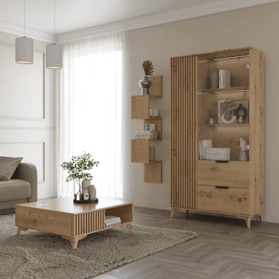 Designová závěsná police GALATEA - dub artisan