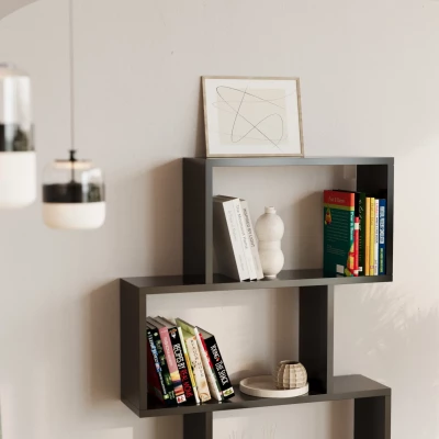 Designová knihovna TARIN - černá