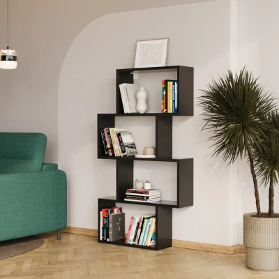 Designová knihovna TARIN - černá