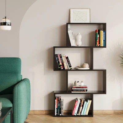 Designová knihovna TARIN - černá