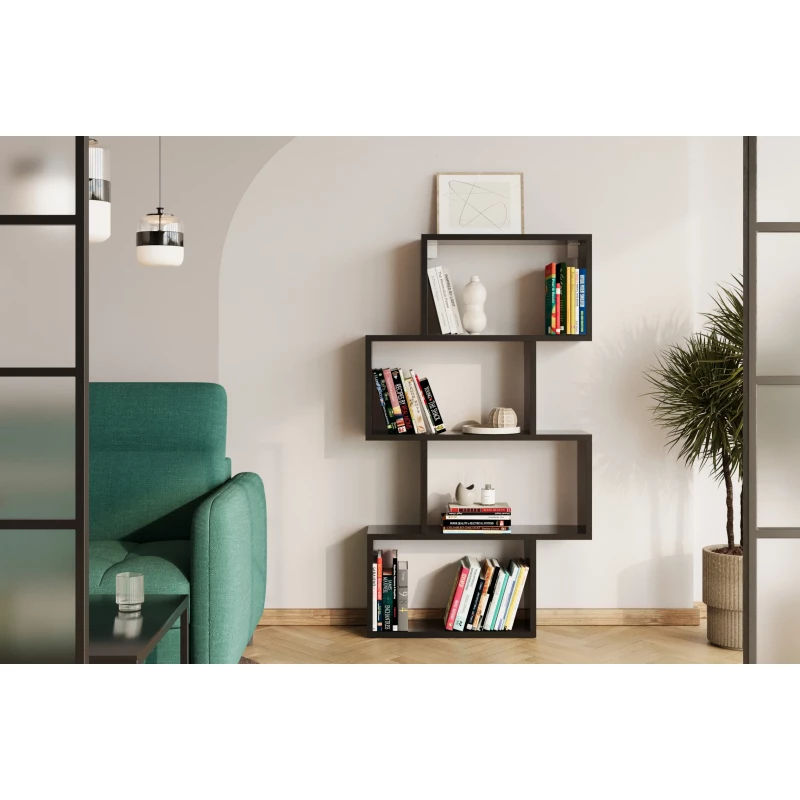 Designová knihovna TARIN - černá