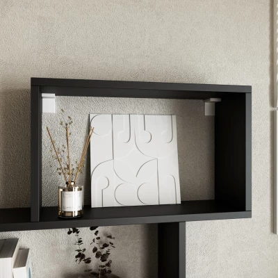 Designový regál do obýváku SEVERUS - černý
