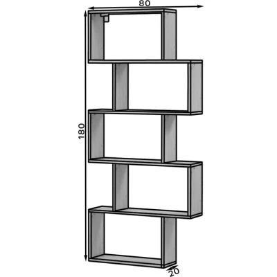Designový regál do obýváku SEVERUS - černý
