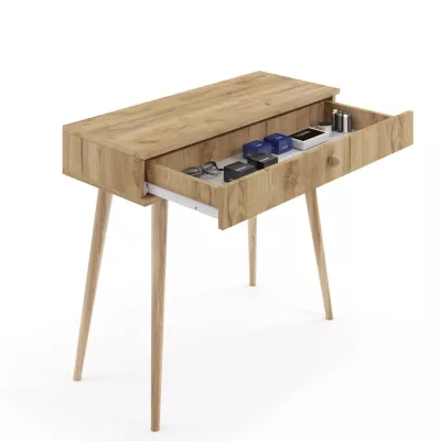Tooaletní stolek se šuplíkem NILSA - dub craft zlatý / hnědý