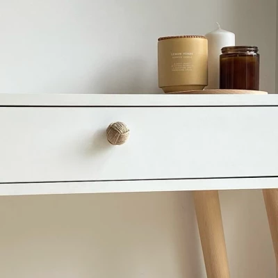 Tooaletní stolek se šuplíkem NILSA - dub craft zlatý / hnědý