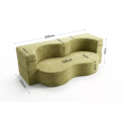 Designová pohovka SAMIRA - šedá