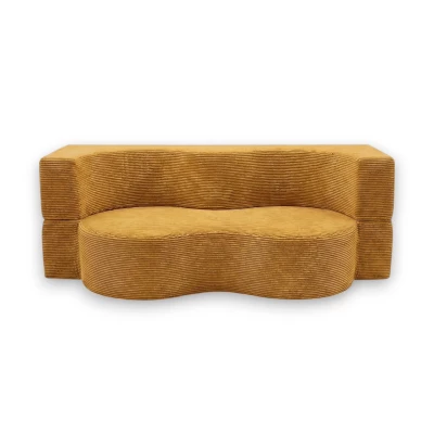 Designová pohovka SAMIRA - hořčicová
