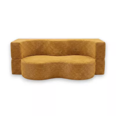 Designová pohovka SAMIRA - hořčicová