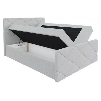 Postel s matrací a roštem HALKA - 160x220, černá + topper ZDARMA