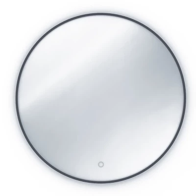 Kulaté zrcadlo MARLO s LED osvětlením - černé