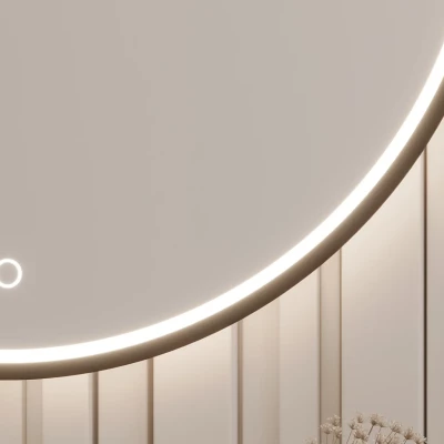Nástěnné zrcadlo MARLO s LED osvětlením - černé