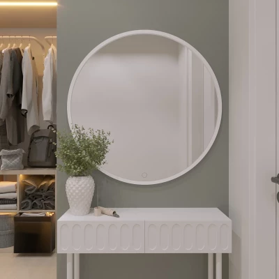 Zrcadlo ONYX s LED osvětlením - bílé