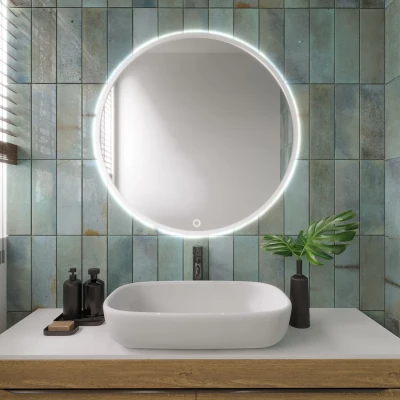 Zrcadlo ONYX s LED osvětlením - bílé