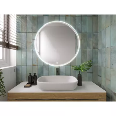 Zrcadlo ONYX s LED osvětlením - bílé