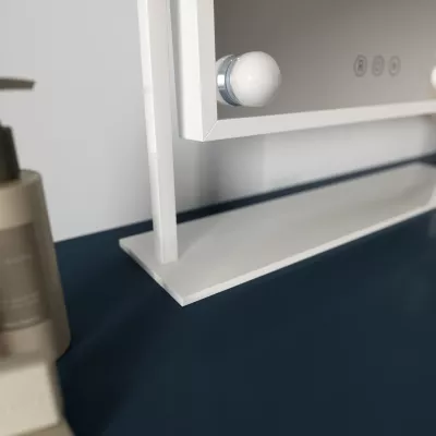 Stolní zrcadlo REVEL s LED osvětlením - bílé