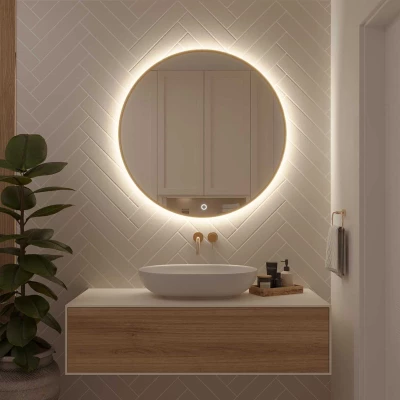 Zrcadlo SOL s LED osvětlením - zlaté