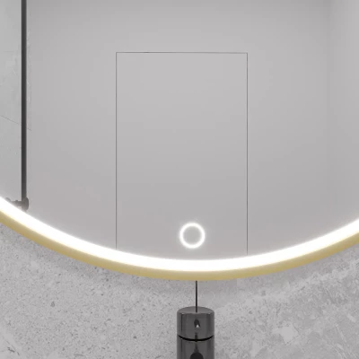 Nástěnné zrcadlo SOL s LED osvětlením - zlaté