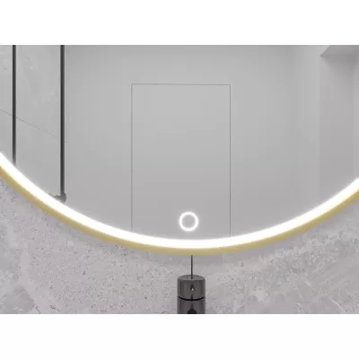 Nástěnné zrcadlo SOL s LED osvětlením - zlaté