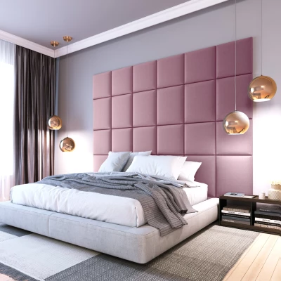 Čalouněný panel na zeď 40x40 VALERIO - růžový