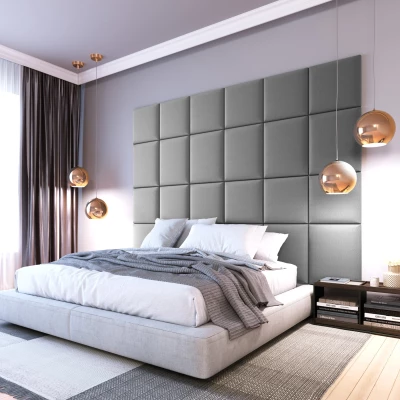 Čalouněný panel na zeď 40x40 VALERIO - světle šedý