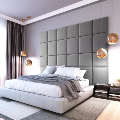 Čalouněný panel na zeď 40x40 VALERIO - světle šedý