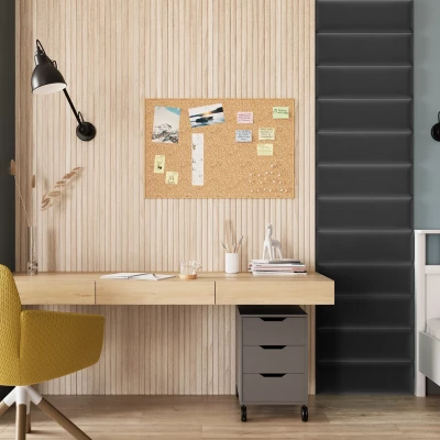Čalouněný panel na zeď 50x20 VALERIO - tmavě šedý