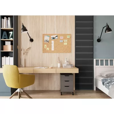 Čalouněný panel na zeď 50x20 VALERIO - tmavě šedý