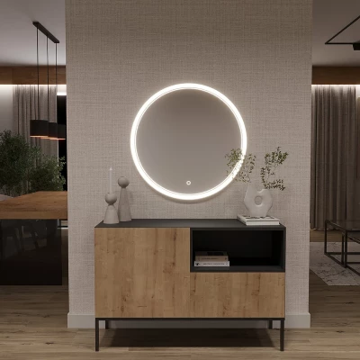 Zrcadlo na zeď XERION s LED osvětlením