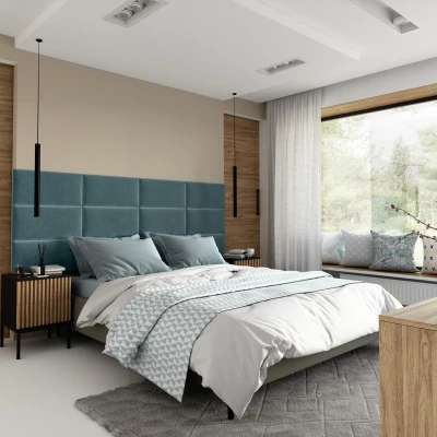 Čalouněný nástěnný panel 60x30 VALERIO - světle modrý