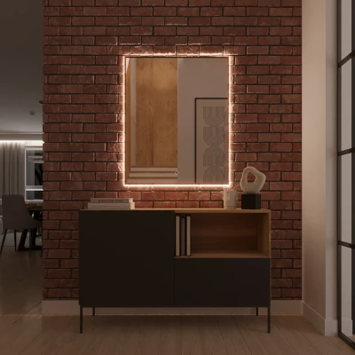 Nástěnné zrcadlo CAELUM s LED osvětlením