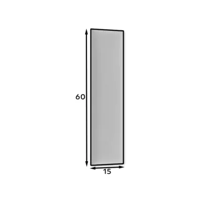 Obdélníkový čalouněný panel 60x15 VALERIO - tmavě šedý