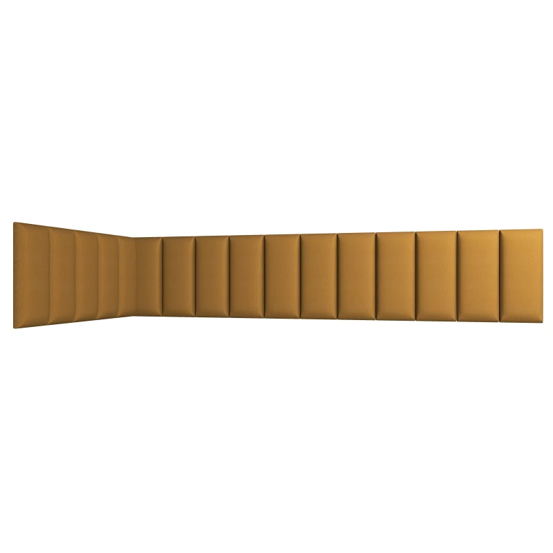 Set čalouněných panelů 100x220x50 VALERIO - hořčicový