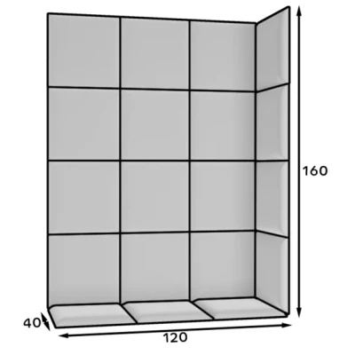 Set panelů na zeď 120x60 VALERIO - světle hnědý