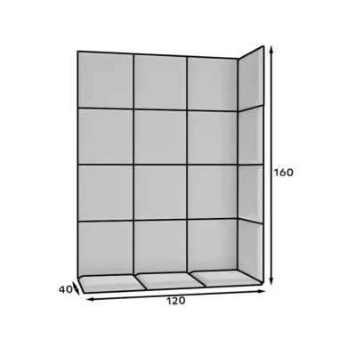 Set panelů na zeď 120x60 VALERIO - světle hnědý