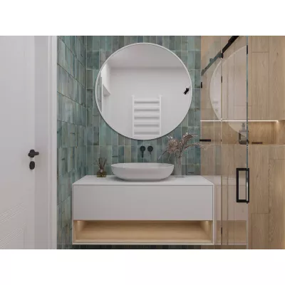 Zrcadlo na zeď ONYX - bílé
