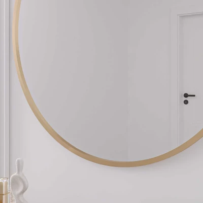 Kulaté zrcadlo na zeď SOL - zlaté