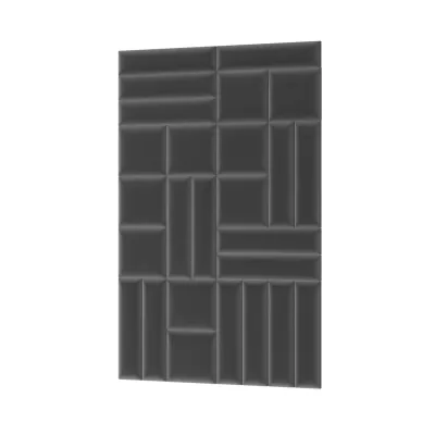Set čalouněných nástěnných panelů 120x195 VALERIO - tmavě šedý