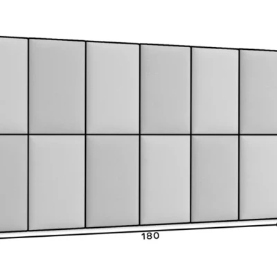 Set čalouněných panelů 180x100 VALERIO - hořčicový / světle šedý