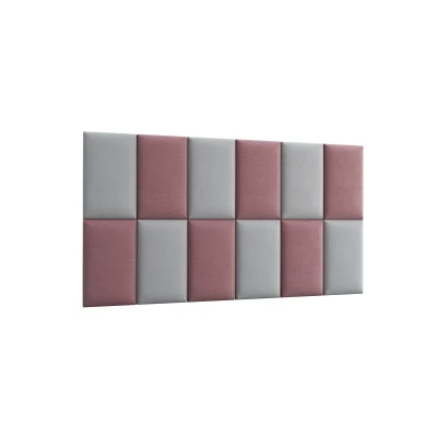 Set čalouněných panelů 180x100 VALERIO - růžový / světle šedý