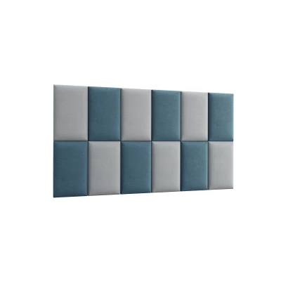 Set čalouněných panelů 180x100 VALERIO - světle modrý / světle šedý