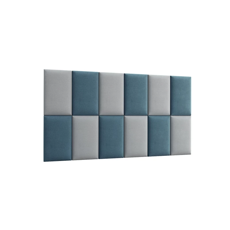Set čalouněných panelů 180x100 VALERIO - světle modrý / světle šedý