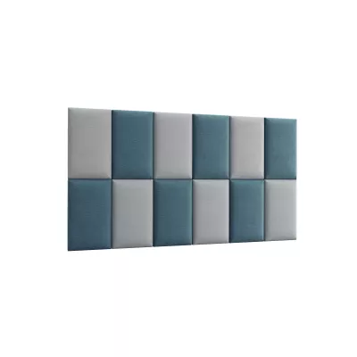 Set čalouněných panelů 180x100 VALERIO - světle modrý / světle šedý