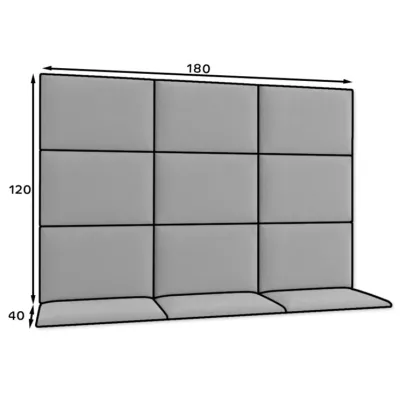 Set čalouněných panelů 180x120 VALERIO - světle modrý