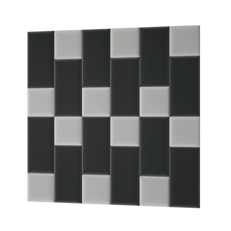 Set panelů na zeď 180x180 VALERIO - světle šedý / tmavě šedý