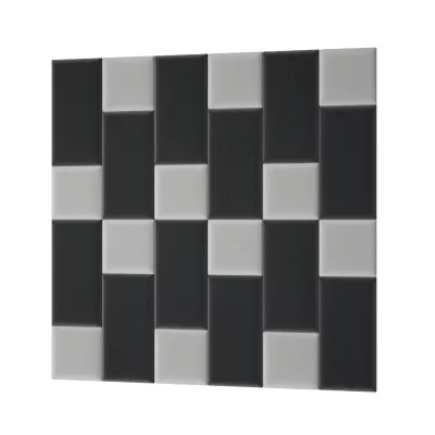Set panelů na zeď 180x180 VALERIO - světle šedý / tmavě šedý