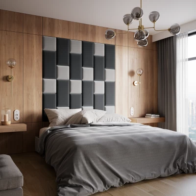 Set panelů na zeď 180x180 VALERIO - světle šedý / tmavě šedý