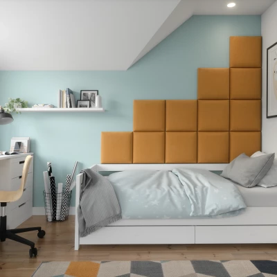 Set čalouněných panelů na zeď 200x160 VALERIO - hořčicový